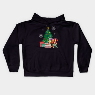 Fraggle Rock Around The Christmas Tree Kids Hoodie